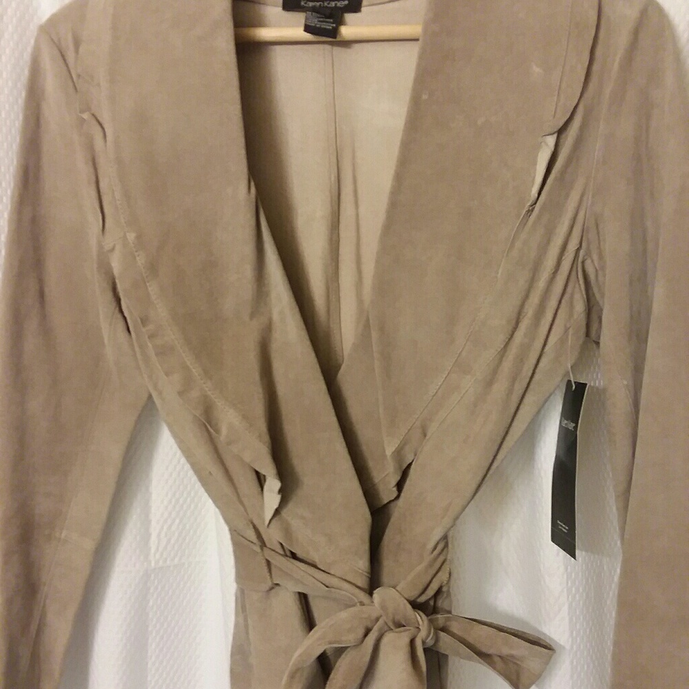 Genuine Suede wrap top/jacket